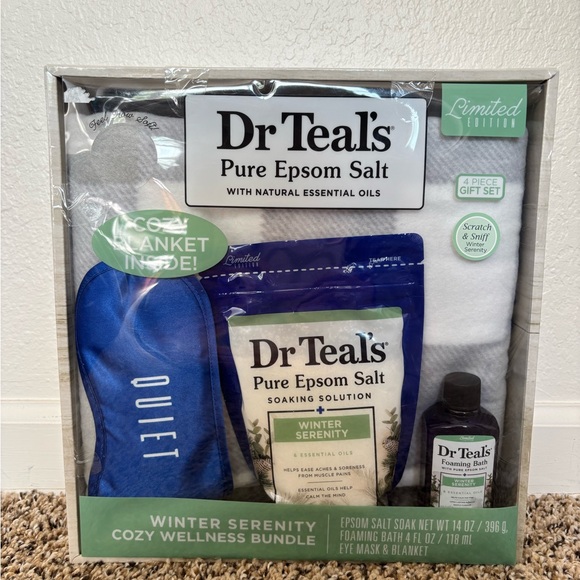 Dr Teal's Winter Serenity Cozy Wellness Bundle - Blue and White - Picture 1 of 2